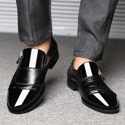 New Large Size Men Business Shoe Formal Leather Shoes Mens Comfortable Slip