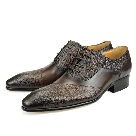 Premium Quality Men′s Leather Business Shoes for Formal Wedding Events
