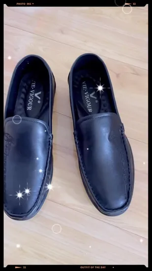 Classic Walk Travel Soft Rubber Loafer Leather Business Men Leisure Casual Shoe 
