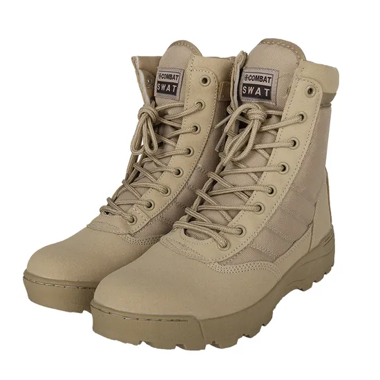 High Ankle Combat Training Shoes Waterproof Outdoor Camouflage Erkek Botas Men Leather Footwear Tactical Boots 