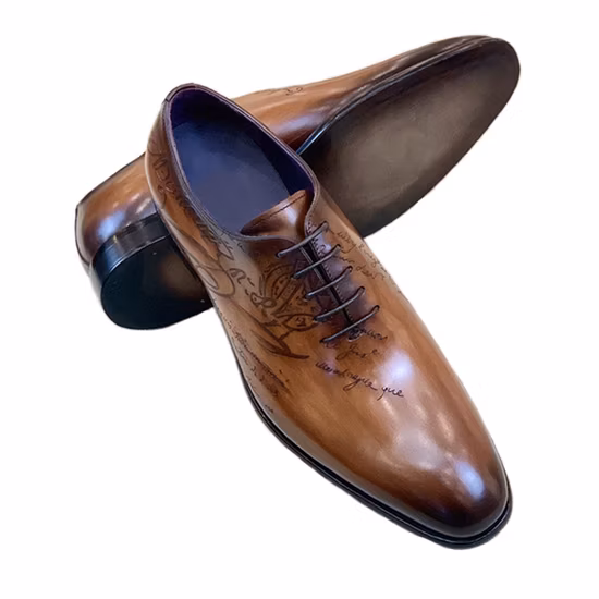 Factory Price Berluti Style Popular Men Lace