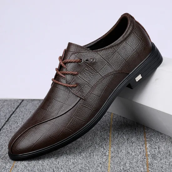 Zonxan New Hot Sale Men′s Shoes Male Fashion Business Formal Dress Leather Shoes Man Casual Shoes 